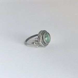 Rare Peruvian Blue opal ring